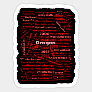 Year of the dragon 2024 Sticker